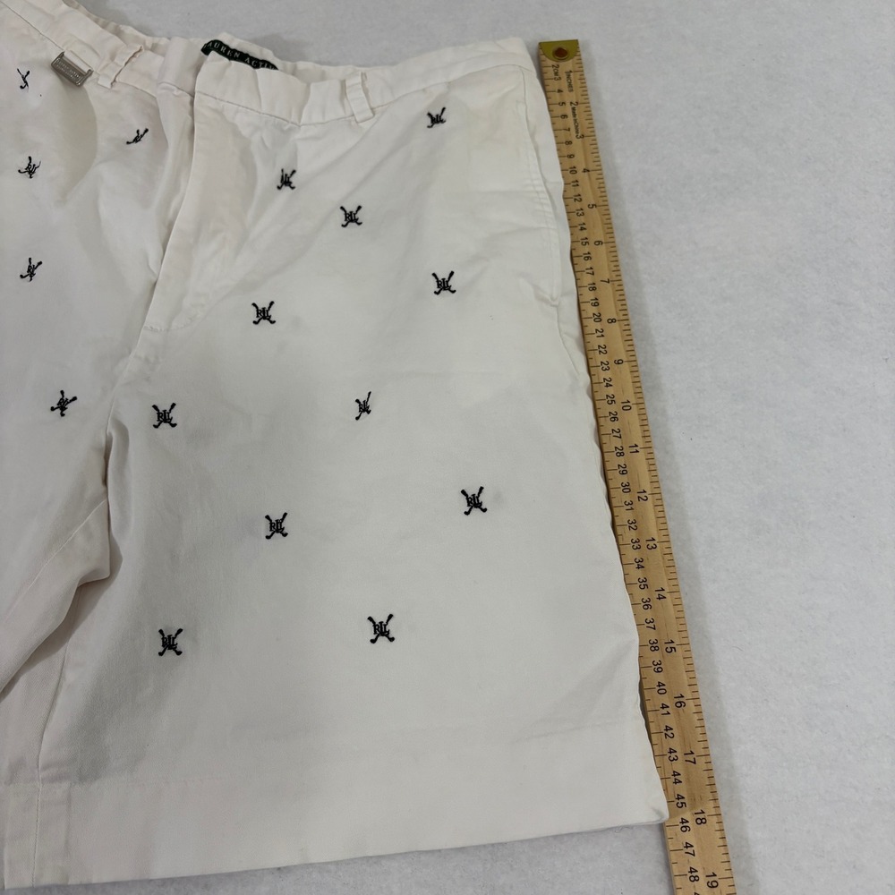 Lauren Active Ralph Lauren White Embroidered‎ Golf Shorts Womens Size 12 - Picture 12 of 12